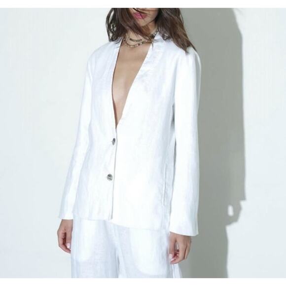 Xirena Layla White Linen Jacket Size XS New - Picture 1 of 16